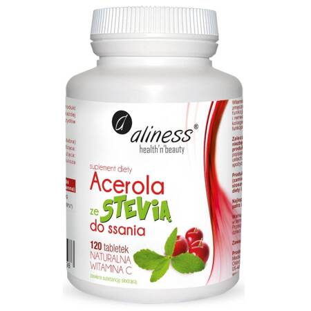 Aliness Acerola ze Stevią 120 tabletek do ssania