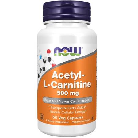 Now Foods Acetyl L-Karnityny (ALC) 500 mg 50 veg kapsułek