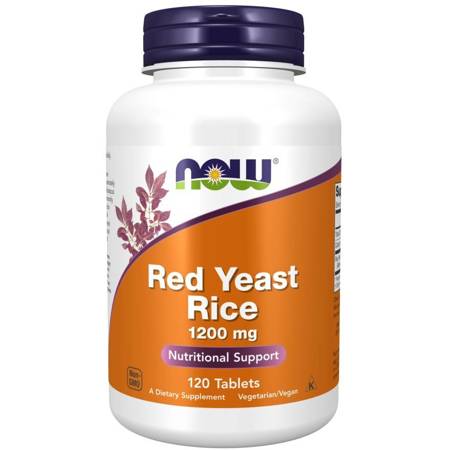 Now Foods Czerwony Ryż (Red Yeast Rice) 1200 mg 120 tabletek