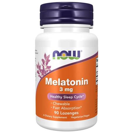 Now Foods Melatonina 3 mg 90 tabletek do ssania