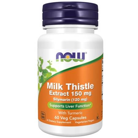Now Foods Ostropest Plamisty (Milk Thistle) 150 mg Extract 60 kapsułek