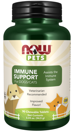 Now Foods Pets Immune Support Dogs Cats 90 tabletek