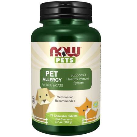 Now Foods Pets Pet Allergy Dogs Cats 75 tabletek