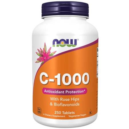 Now Foods Witamina C 1000 mg z Dziką Różą + Bioflawonoidy 250 tabletek