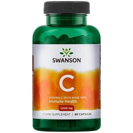 Swanson Witamina C 1000 mg z Dziką Różą 90 kapsułek